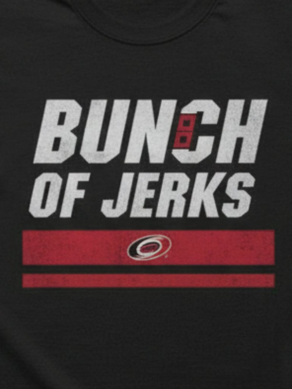 Bunch of Jerks Hockey T-Shirt | Funny Hockey Fan Tee | Carolina Hockey Shirt - Picture 2 of 3